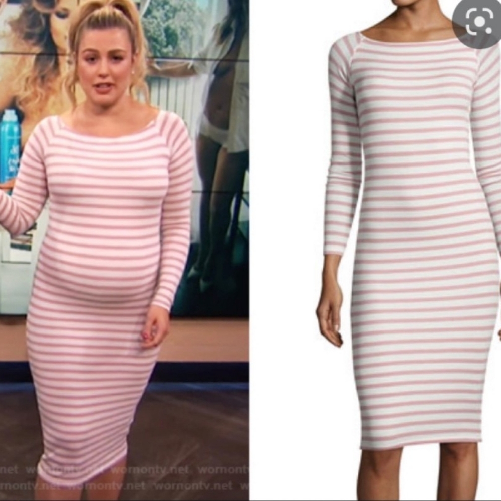 ATM Modal Stripe Long Sleeve Dress- Size Small/ Worn Once